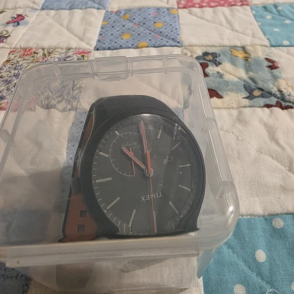 Timex Black and Orange Men's Watch - Picture 4 of 5